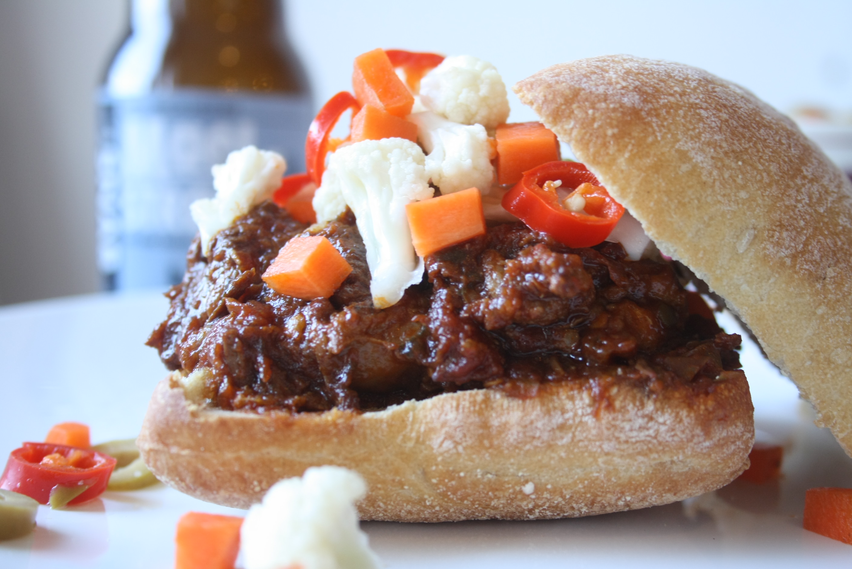 Slow cooked beef sandwich