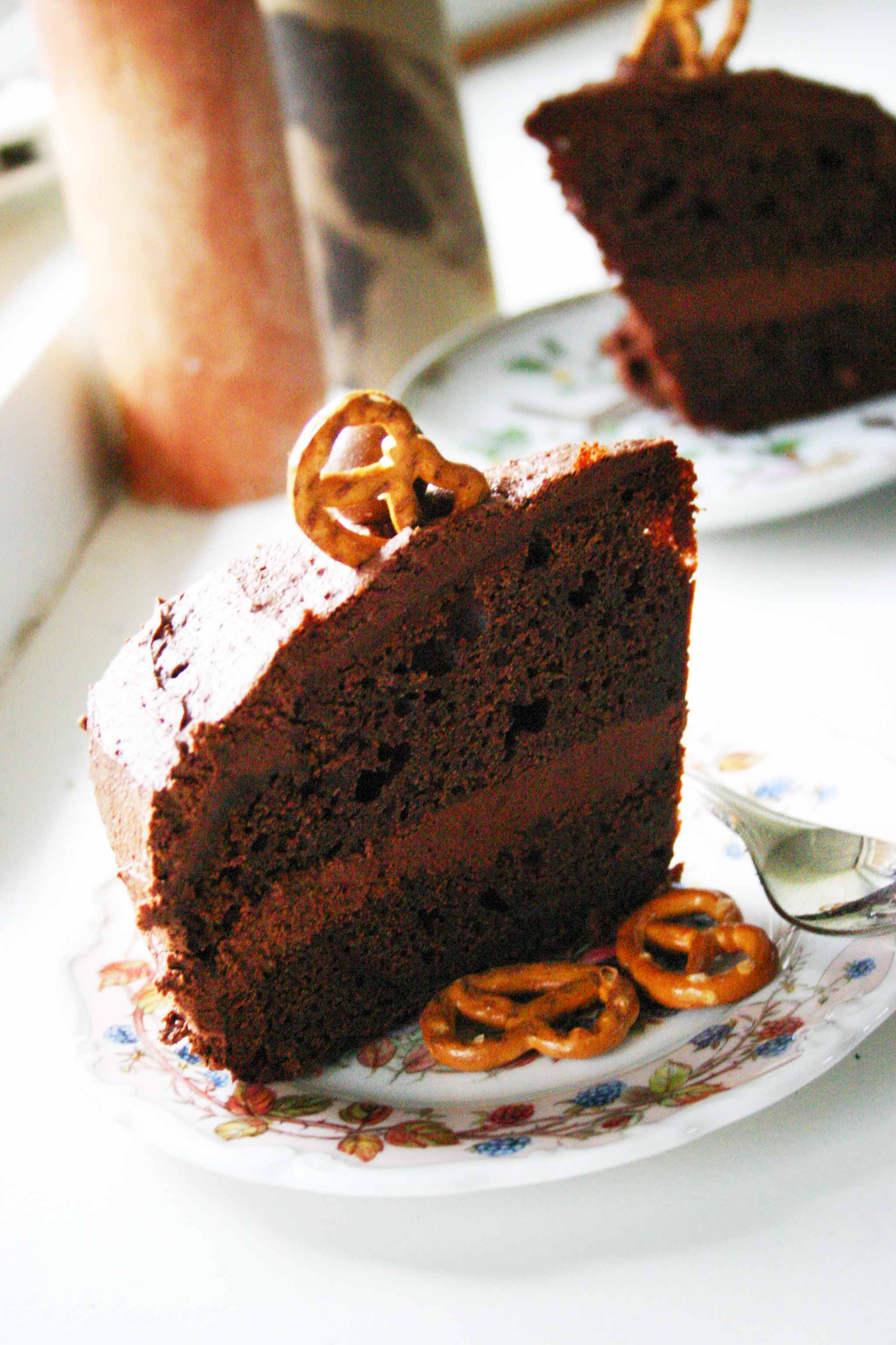 chocoladetaart met bier chocoladefrosting